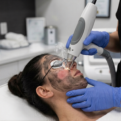 تقشير الكربون بالليزر في دبي وأبوظبي | Esthetic Clinic